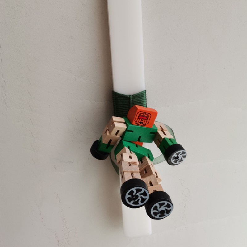 Robot Easter candle