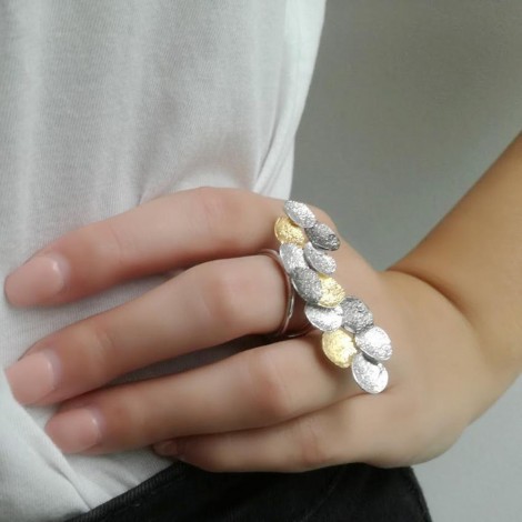 Large cloud ring, silver cloud statement ring, sterling silver ring 2