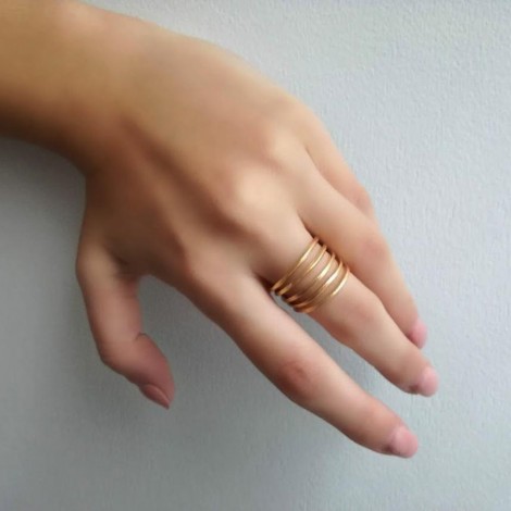 Multi band ring, gold...