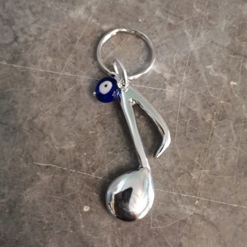 Musical note key ring, aluminum...