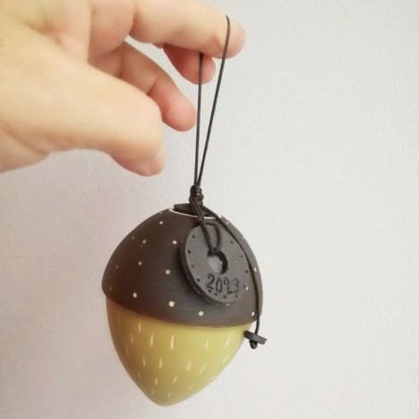 Lucky acorn ornament