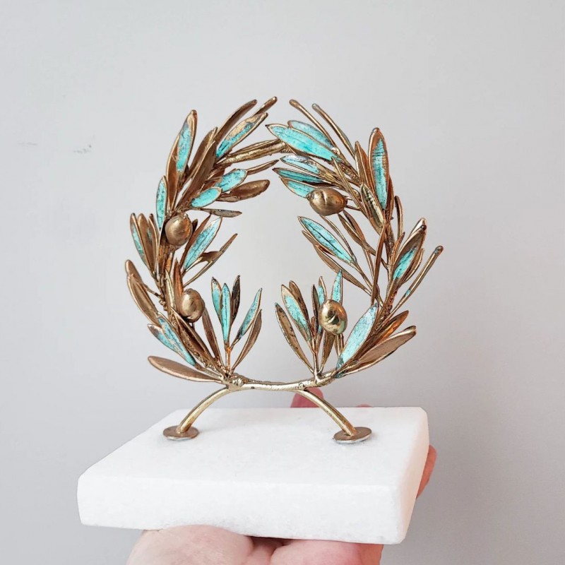 Brass olive wreath