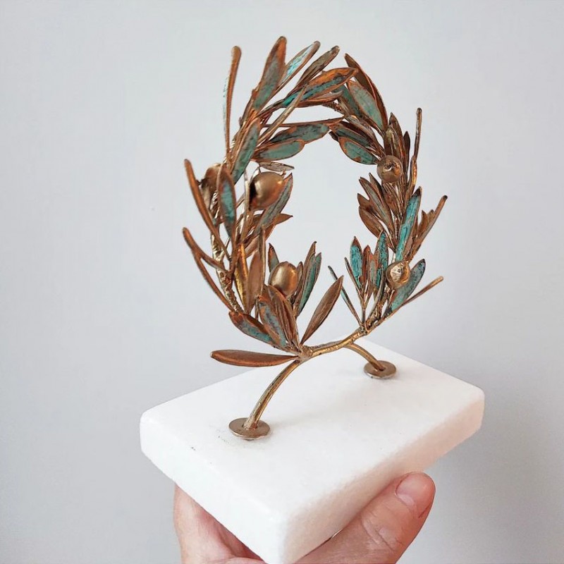 Brass olive wreath