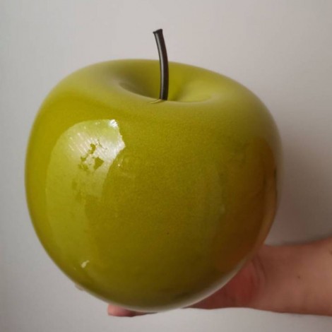 Ceramic apple sculpture,...