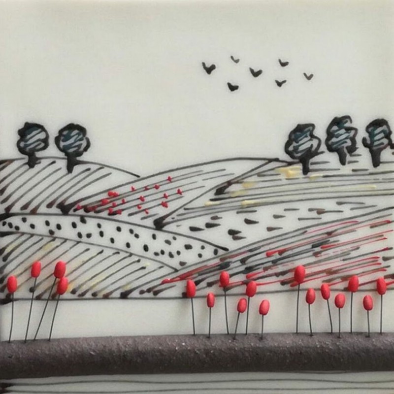 Hillside meadows wall tile