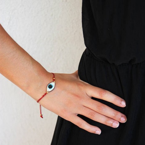 Blue eye bracelet, oval...