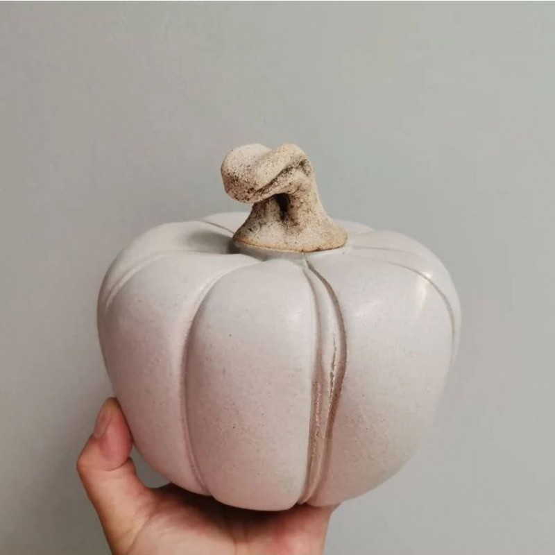 White ceramic pumpkin