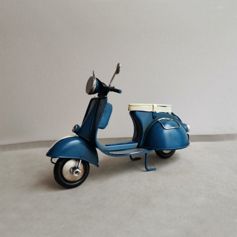 Blue scooter miniature, vintage, collectible, Italian style scooter