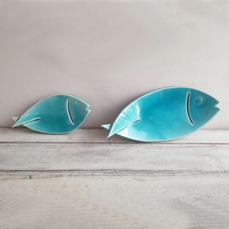 Blue fish plates