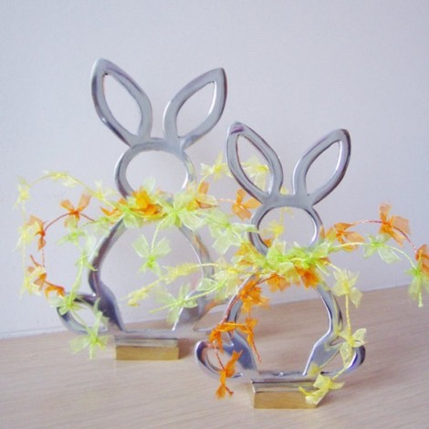 Silver Easter bunny