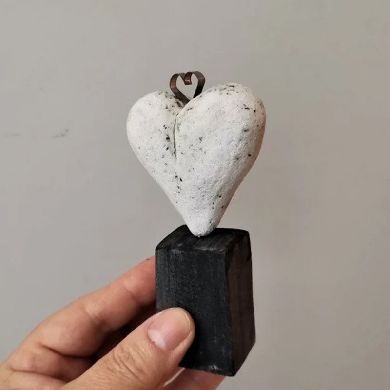 White heart sculpture