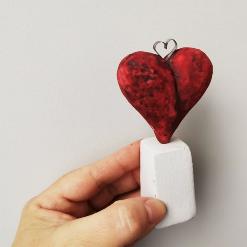 Ceramic heart sculpture