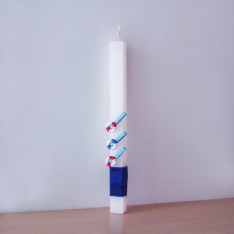 Life belt Easter candle,...