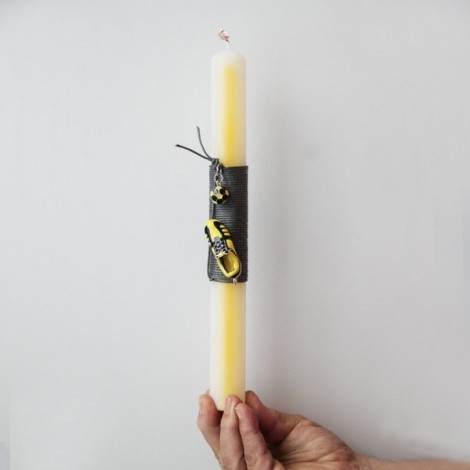 Football Easter candle,...