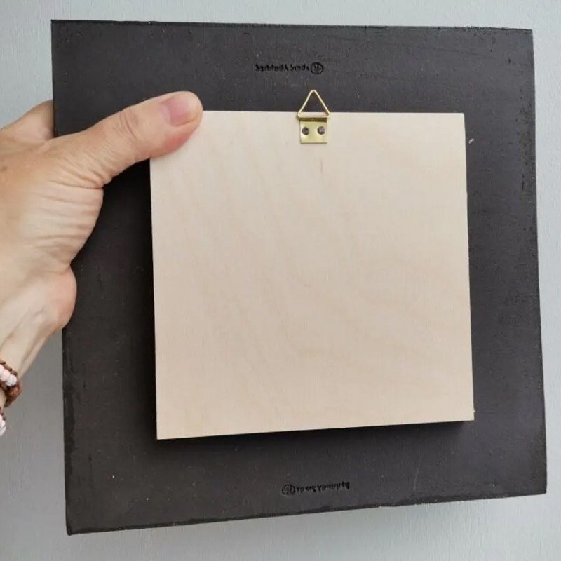 Dark flowers wall tile, stoneware and porcelain wall tile with green flowers bed, minimalist wall hanging