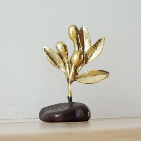 Solid brass olive branch on...