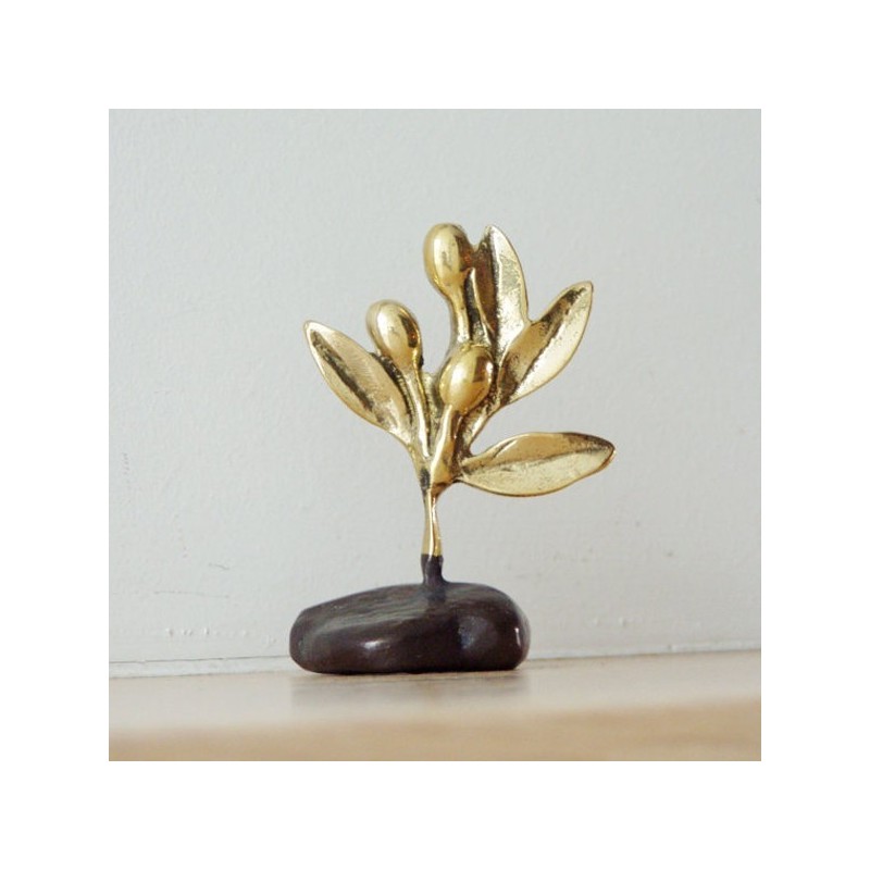 Solid brass olive branch on an...