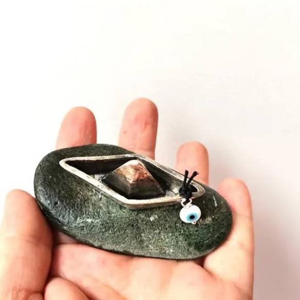 Paperboat silver sculpture, 2026 lucky boat, tiny alloy paperboat