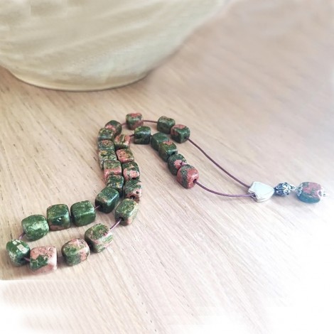 Green unakite worrybeads