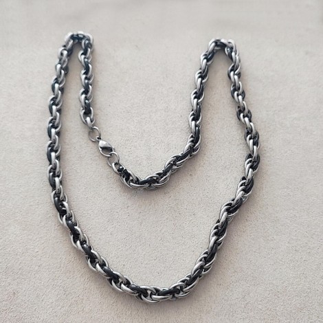 Steel chain necklace, mens thick chain necklace,