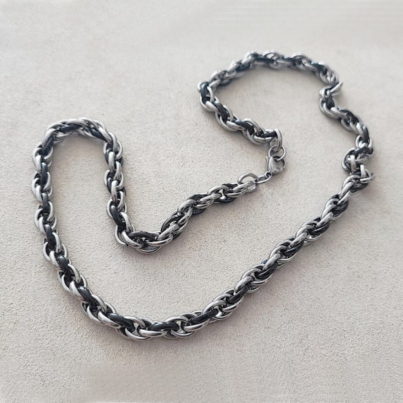 Steel chain necklace, mens thick chain necklace,