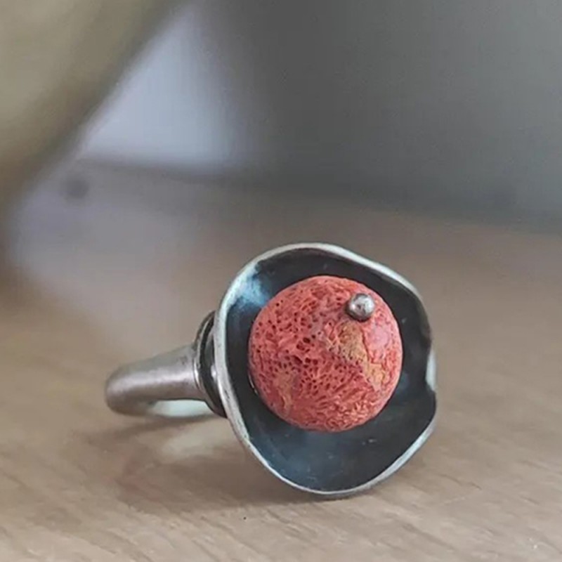 Red coral ring