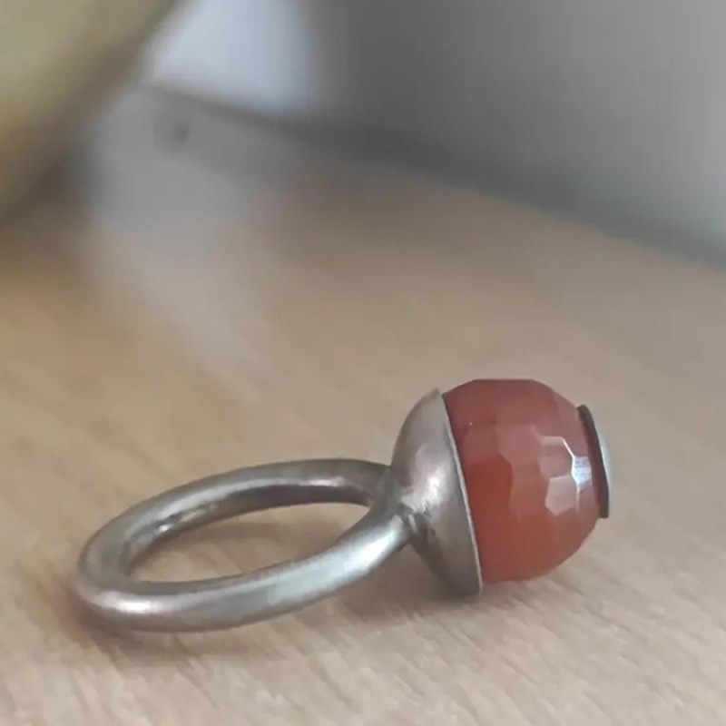 Carnelian silver ring