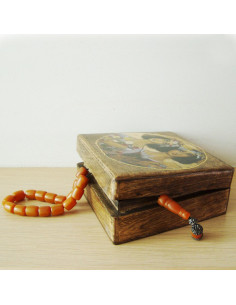 Romantic wooden box, 15x15 cm. 2