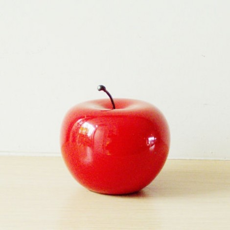 Red apple sculpture,...