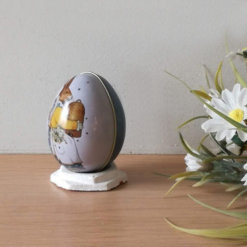 Easter egg box, metal tin box with an...