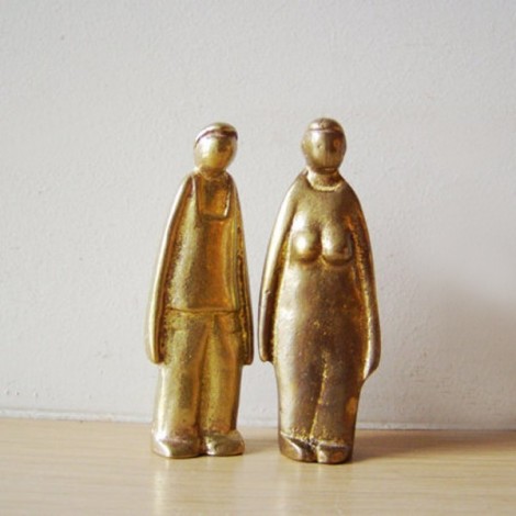 Man woman sculpture, pair...