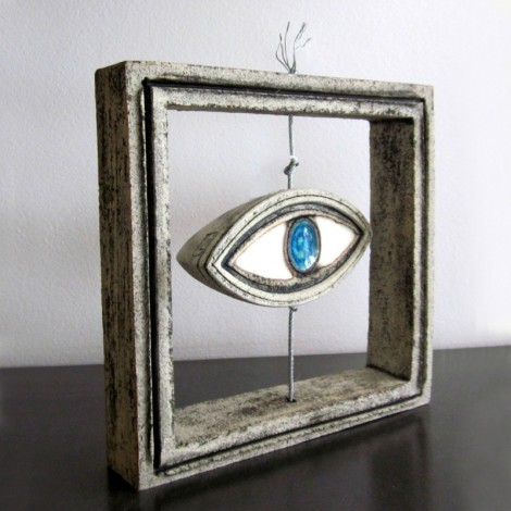 Eye ceramic sculpture in...