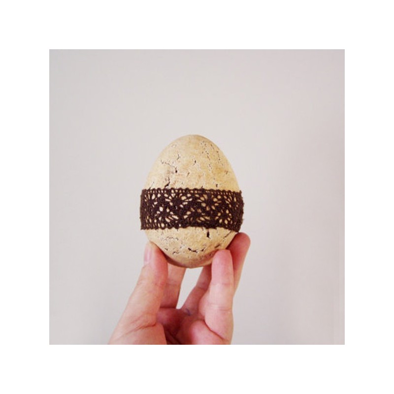 Brown Easter egg, ceramic egg in...