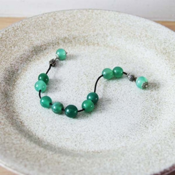 Green agate worrybeads, sterling silver and green agate, Greek begleri, prayer beads- mala, open worry beads, mens gift