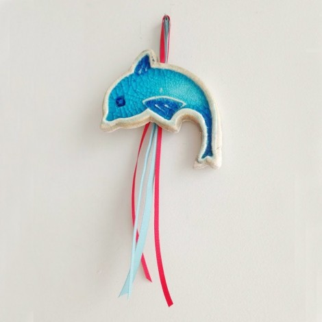 Blue dolphin wall hanging,...