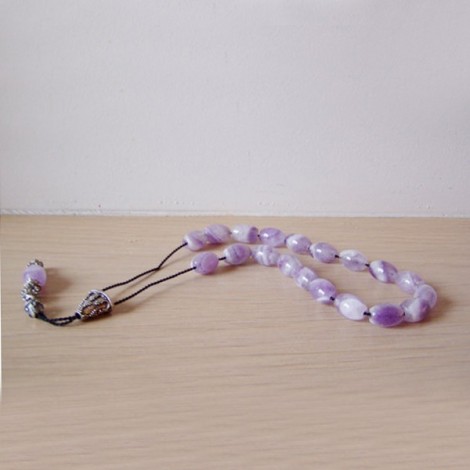 Amethyst silver worry beads set. 2