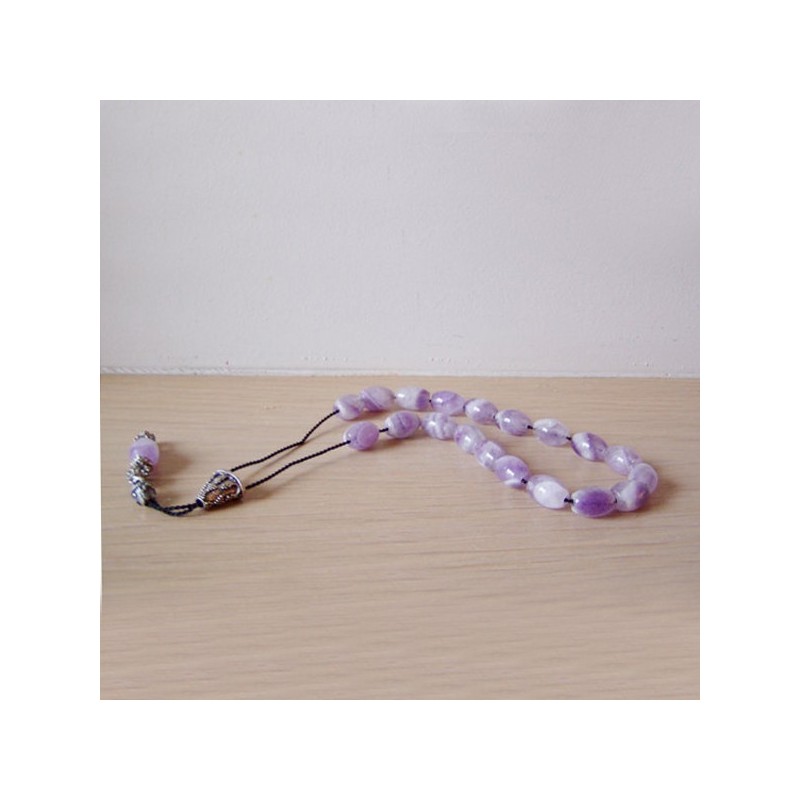 Amethyst silver worry beads set.