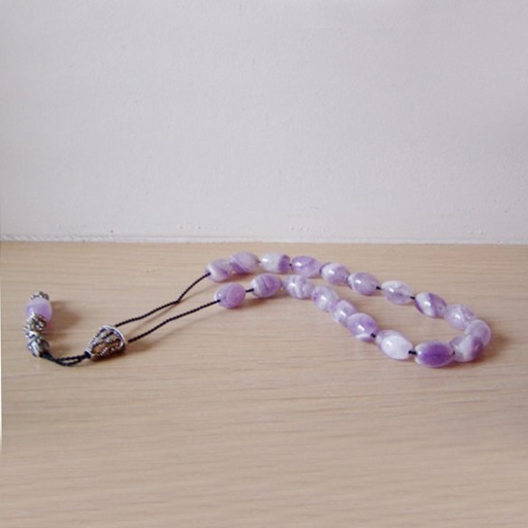 Amethyst silver worry beads set.