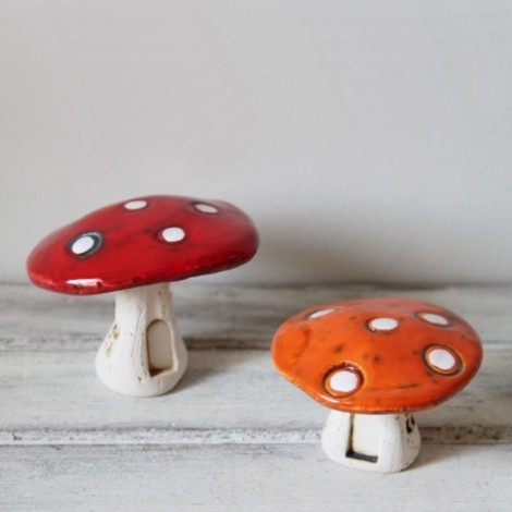 Ceramic mushrooms