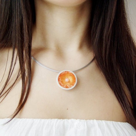 Silver choker necklace 2