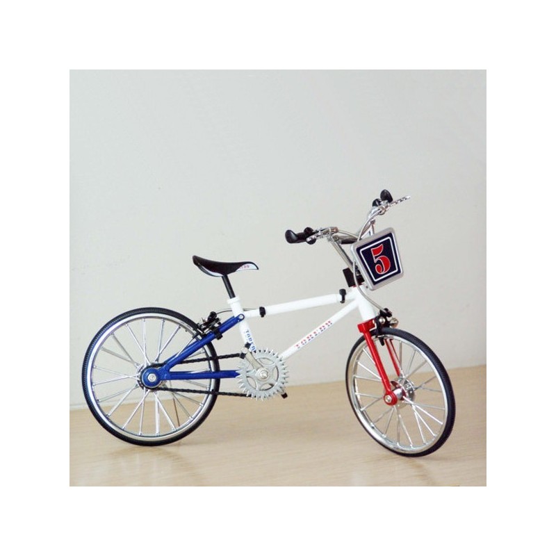 Red and blue mountain bike