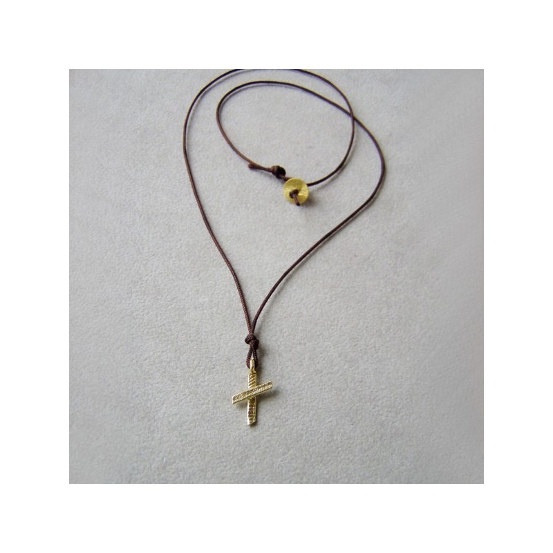 Modern gold cross necklace, gold...