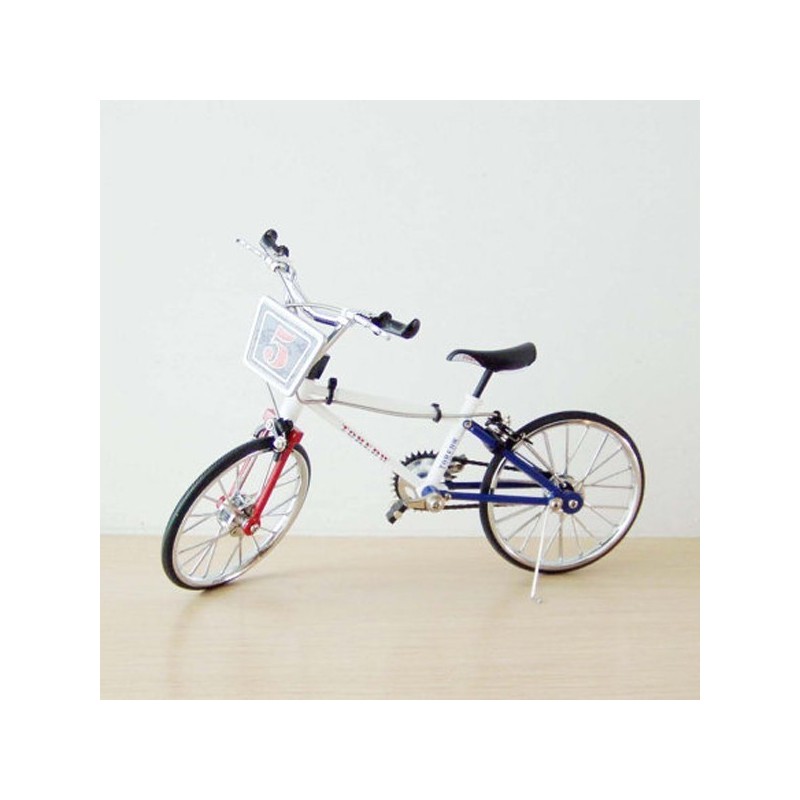 Red and blue mountain bike