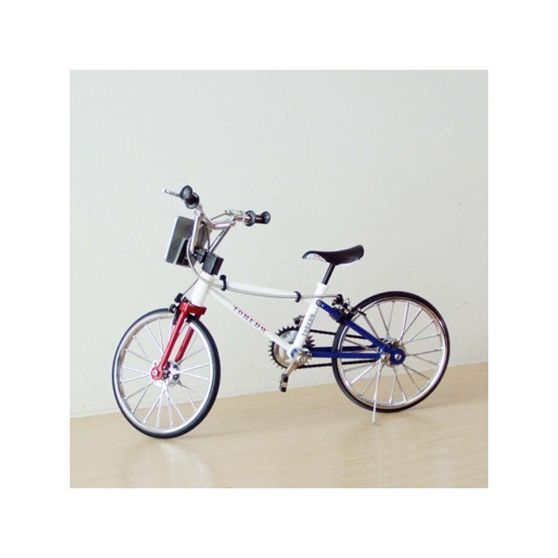Red and blue mountain bike