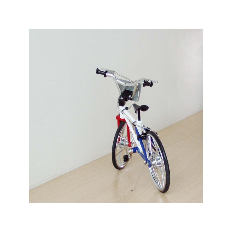 Red and blue mountain bike