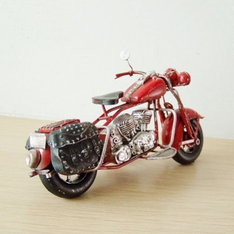 Συλλεκτική κόκκινη Harley, μεταλλική μοτοσυκλέτα μινιατούρα 2