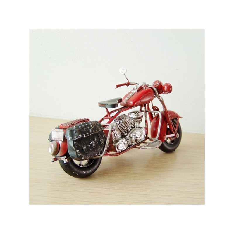 Συλλεκτική κόκκινη Harley, μεταλλική μοτοσυκλέτα μινιατούρα