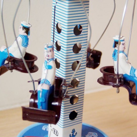 Blue and white carnival ride 2