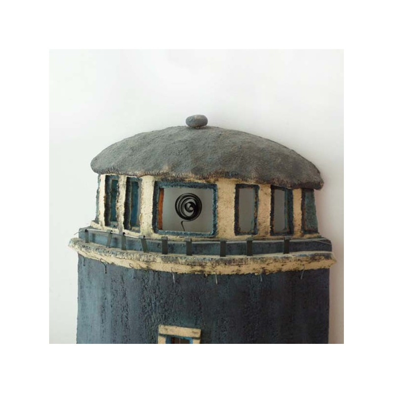 Ceramic lighthouse sculpture